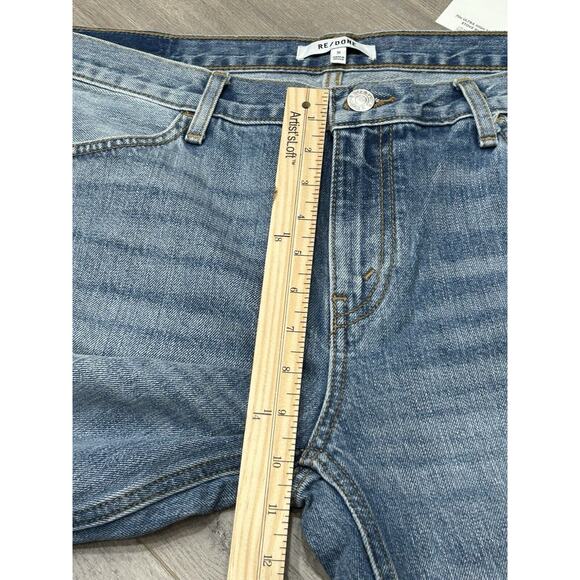 RE/DONE 70's Low Rise Bell Bottom Jeans Lake Blue Fade Y2K Hippie Sz 31 NWT - Picture 12 of 14